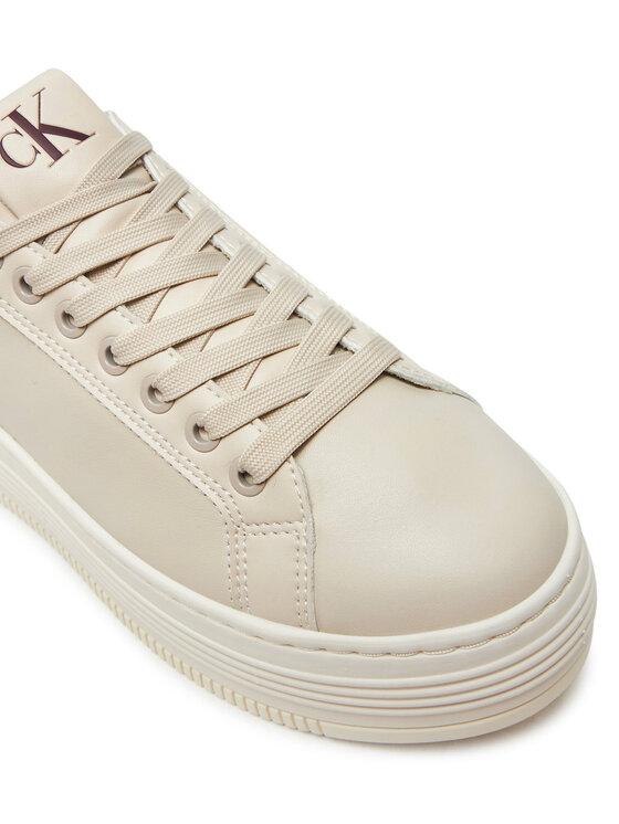 Calvin Klein Calvin Klein Снікерcи Bold Platf Low Oh Mg Lth YW0YW01589 Écru