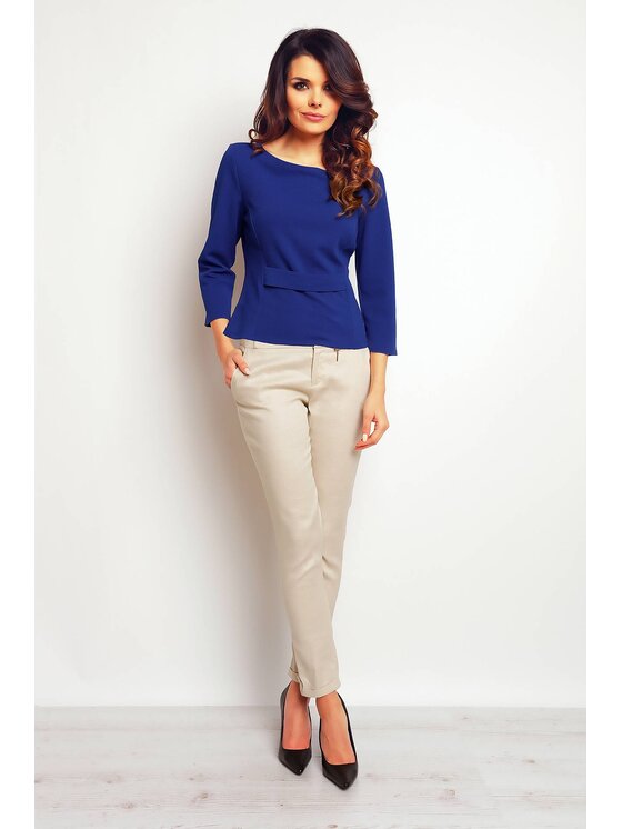 Infinite You Infinite You Bluzka M089 Niebieski Basic Fit