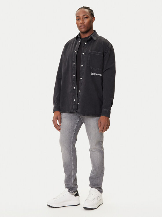 Karl Lagerfeld Jeans Karl Lagerfeld Jeans Τζιν πουκάμισο A3M16001 Μαύρο Regular Fit