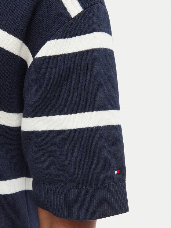 Tommy Hilfiger Tommy Hilfiger Pulover WW0WW45400 Bleumarin Regular Fit