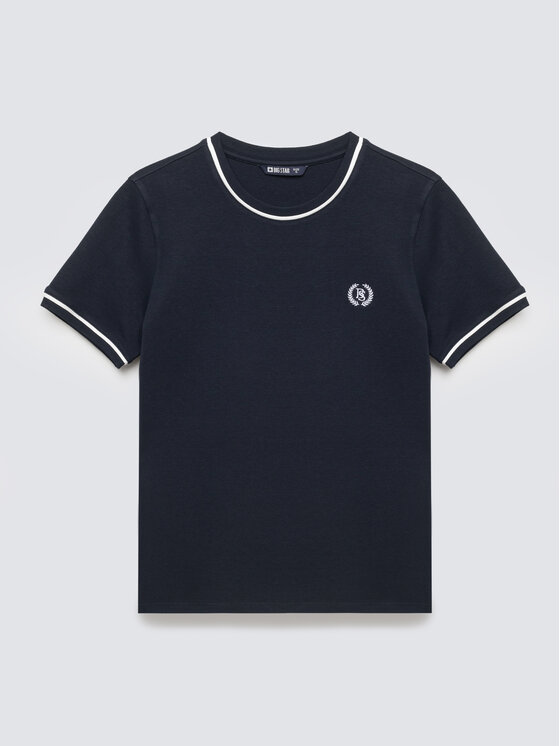 BIG STAR BIG STAR T-Shirt LEMOURE Granatowy Basic Fit