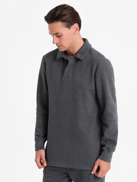 Ombre Ombre Tepláková souprava Z71 Šedá Regular Fit