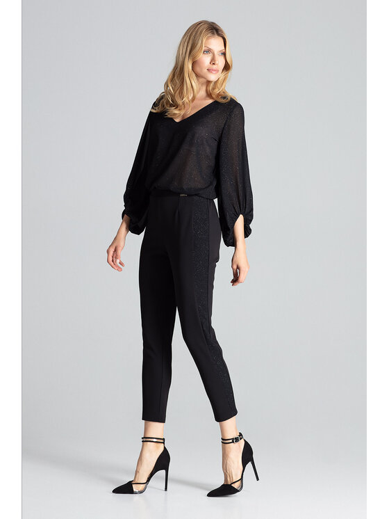 FIGL FIGLFIGL Pantaloni da donna M689 Nero Regular Fit
