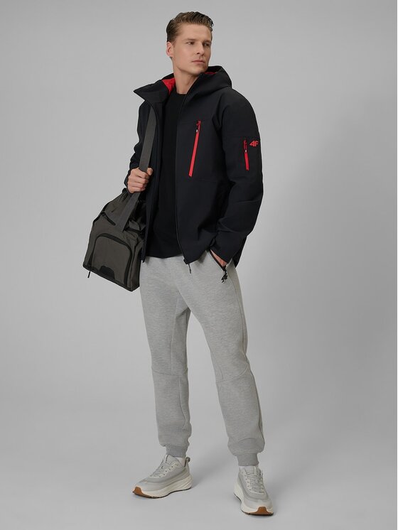 4F 4F Giacca di transizione 4FWSS26TTJAM1122-20S Nero Regular Fit