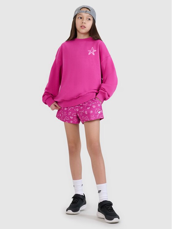 4F 4F Bluza 4FJRSS25TSWSF2253-53S Różowy Oversize