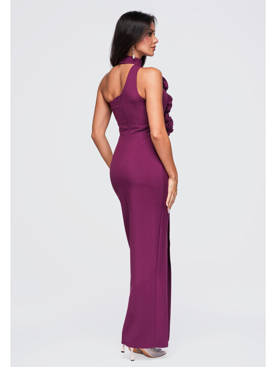 Ombre Ombre Večerní šaty LA-OM-DLR453 Fialová Slim Fit