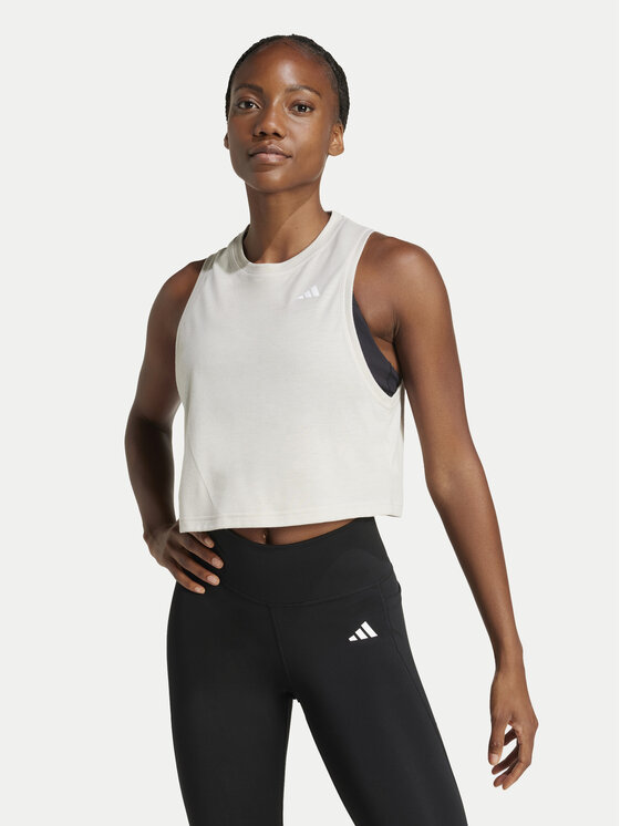 adidas adidas Tricou tehnic Train Essentials Boxy Workout JC9557 Bej Regular Fit