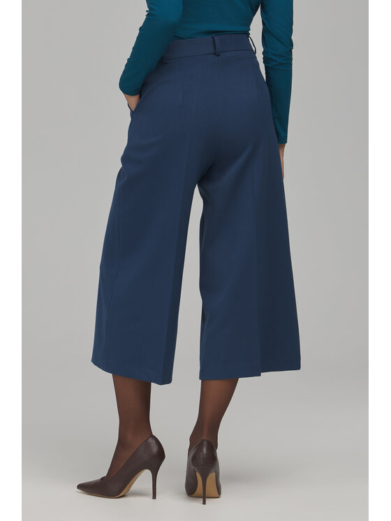 NIFE NIFE Culottes nohavice SD144 Modrá Wide Leg