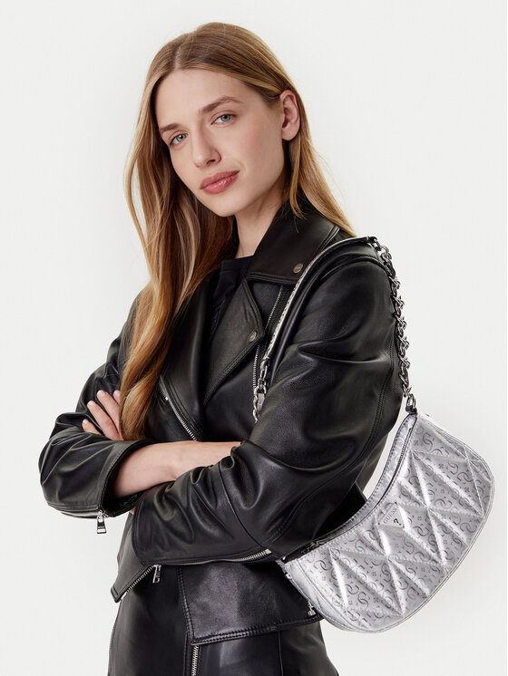 Guess Guess Дамска чанта Aldina HWGY96 63170 Сребрист
