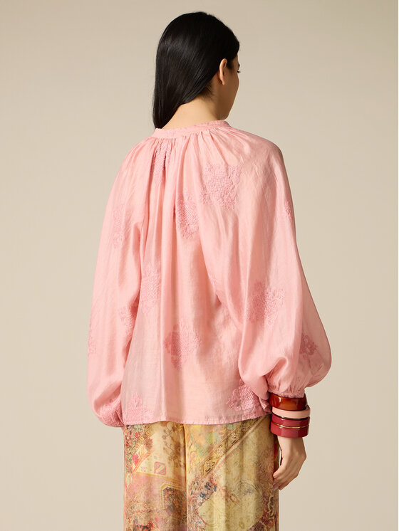 Oltre Oltre Blusa 2010J000775N006 Rosa Over Fit