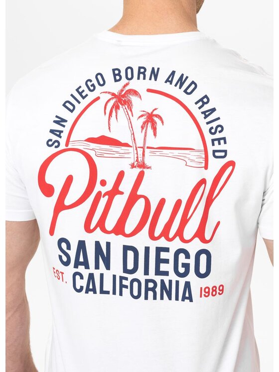 PITBULL PITBULL T-Shirt SAN DIEGO BORN Biały Regular Fit