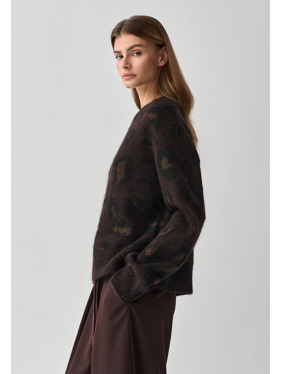 TATUUM TATUUM Sweter LEOPARD Kolorowy Classic Fit