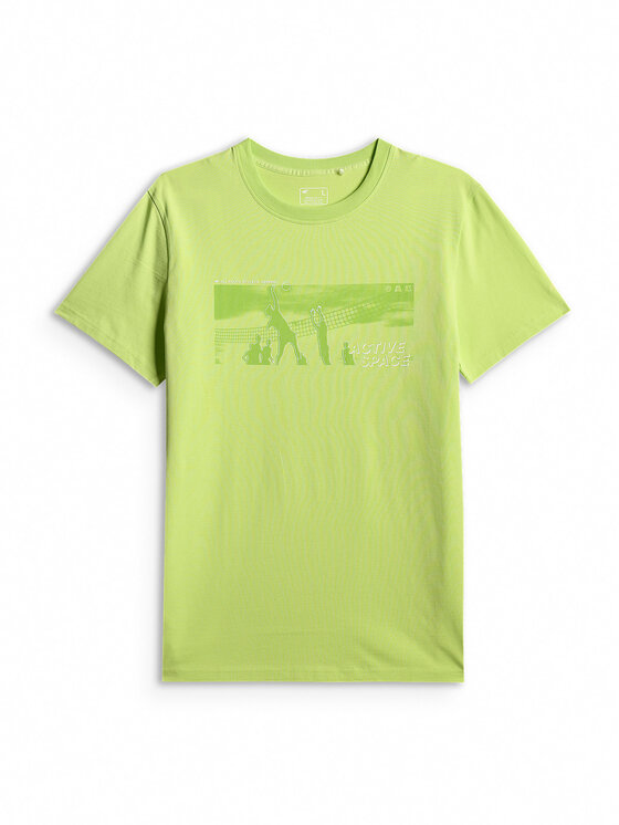 4F 4F T-Shirt BEACHWEAR Zielony jasny Regular Fit