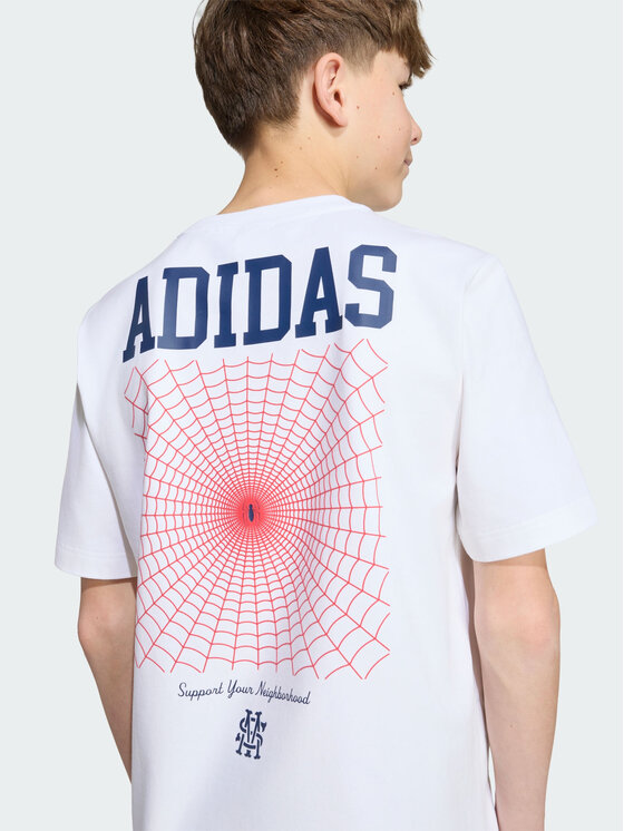 adidas adidas Koszulka techniczna 164612 Biały Loose Fit