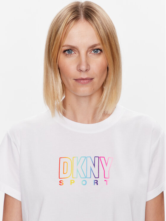 DKNY Sport DKNY Sport Marškinėliai DP3T8782 Balta Classic Fit