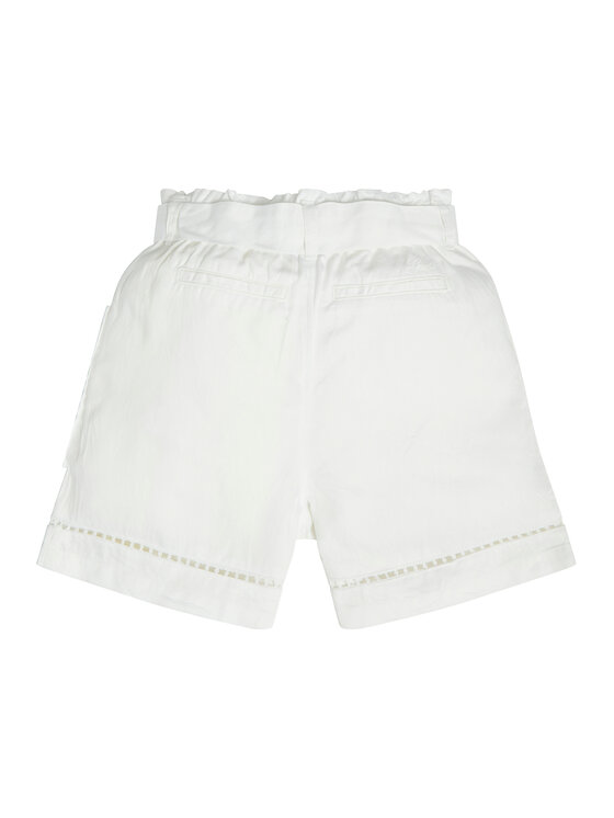 Guess Guess Šortky z materiálu J3GD03 WE8R0 Bílá Relaxed Fit