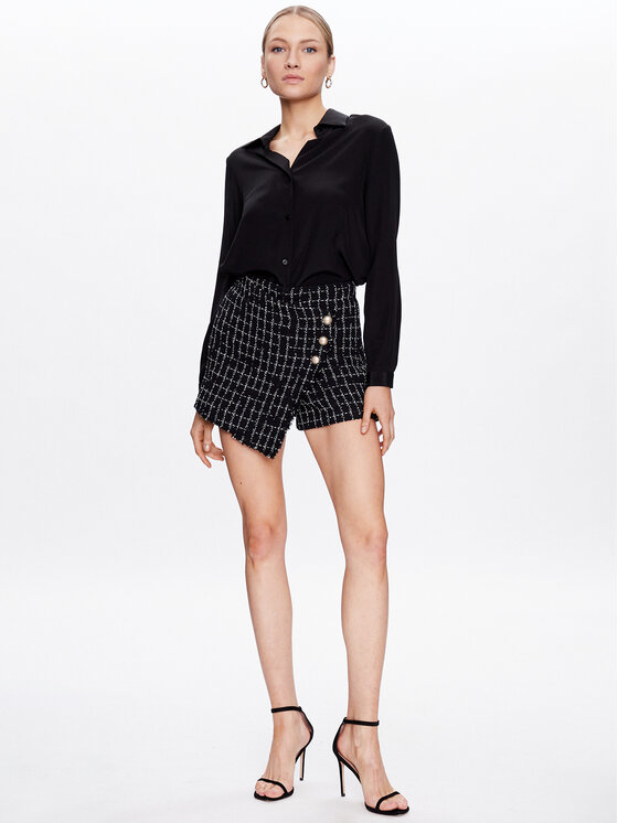 PINKO Pinko Šortky z materiálu 100407 A0IO Černá Regular Fit