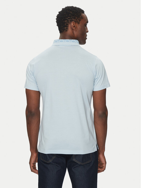 KARL LAGERFELD KARL LAGERFELD Polo 745001 552200 Niebieski Slim Fit