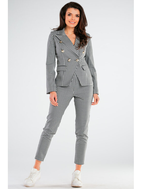 Awama Awama Spodnie damskie A440 Czarny Basic Fit