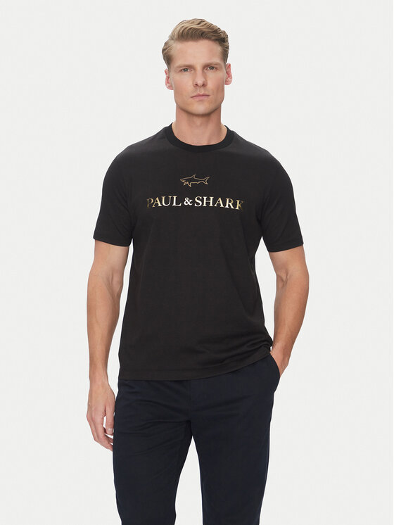Paul&Shark T-shirt C0P1239 Nero Regular Fit, taglia : XL