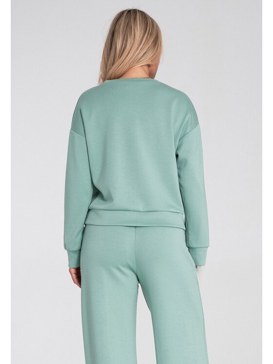 FIGL FIGL Bluza M1202 Zielony Regular Fit