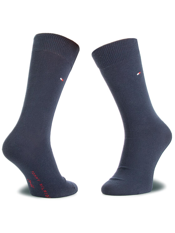 Tommy Hilfiger Tommy Hilfiger 2 pár hosszú szárú férfi zokni 371111 Sötétkék