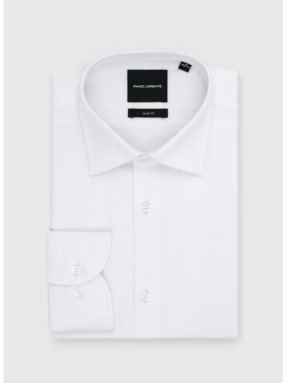 Pako Lorente Pako Lorente Koszula P25WN-1X-059 Biały Slim Fit