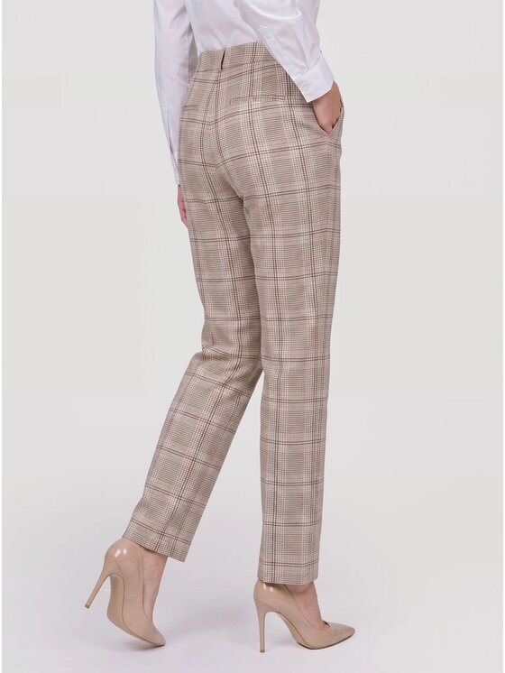 Willsoor Willsoor Spodnie materiałowe 68271 Beżowy Straight Leg