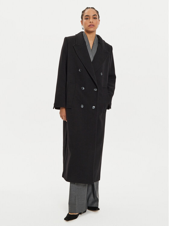 IVY OAK IVY OAK Cappotto di lana Clemence IO111135 Nero Regular Fit