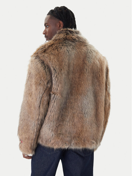 HUGO HUGO Pelzmantel Bryan2541 50546592 Braun Relaxed Fit