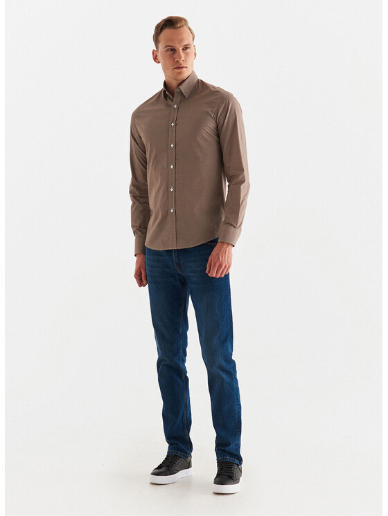 Pako Lorente Pako Lorente Koszula P22WF-1X-052 Brązowy Slim Fit