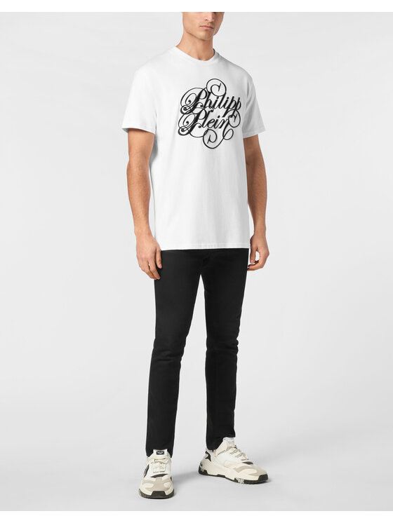 PHILIPP PLEIN PHILIPP PLEIN T-Shirt 23517 Biały Regular Fit