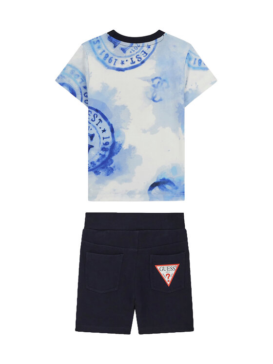 Guess Guess Набір футболка і спортивні шорти N6GG00 K8HM4 Cиній Regular Fit