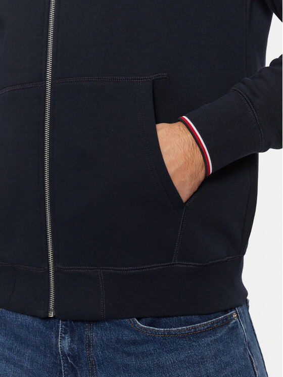 Tommy Hilfiger Tommy Hilfiger Bluza Small Logo MW0MW37687 Granatowy Regular Fit