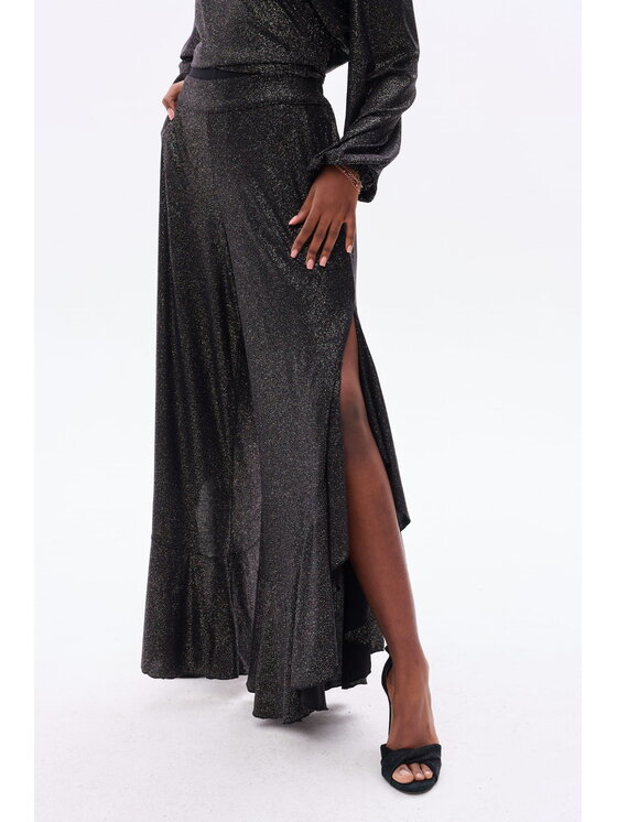 blue shadow blue shadow Spodnie damskie Scarli Czarny Regular Fit