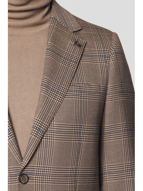 Lancerto Lancerto Marynarka Asti MA131224000017 Beżowy Slim Fit
