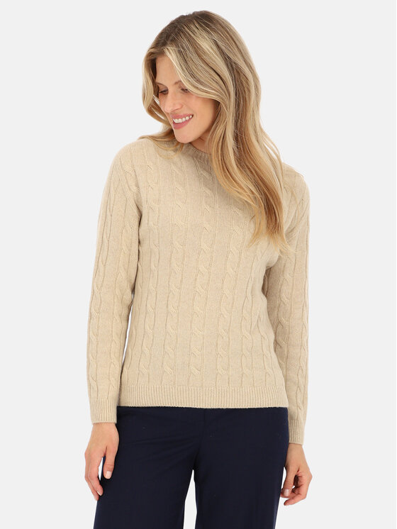 L’AF L’AF Sweter Lisa Beżowy jasny Regular Fit