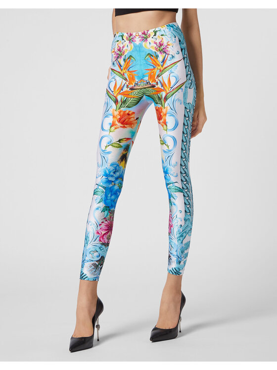 PHILIPP PLEIN PHILIPP PLEIN Legginsy 2669 Błękitny Skin Tight Fit