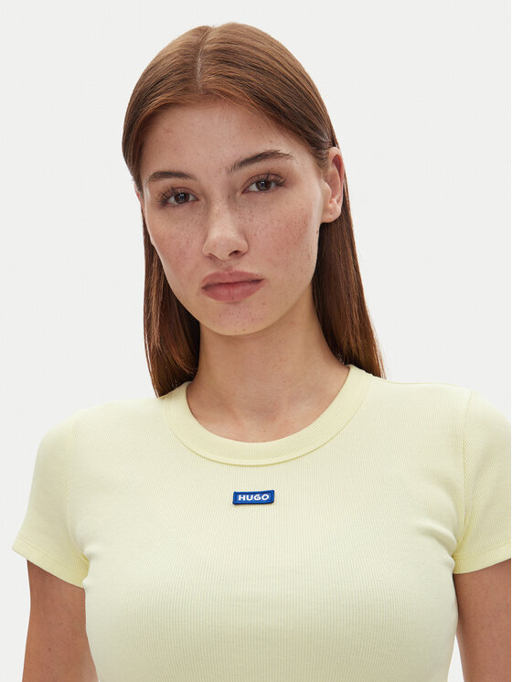 HUGO HUGO T-shirt Easy Tee_B 50523924 Žuta Slim Fit