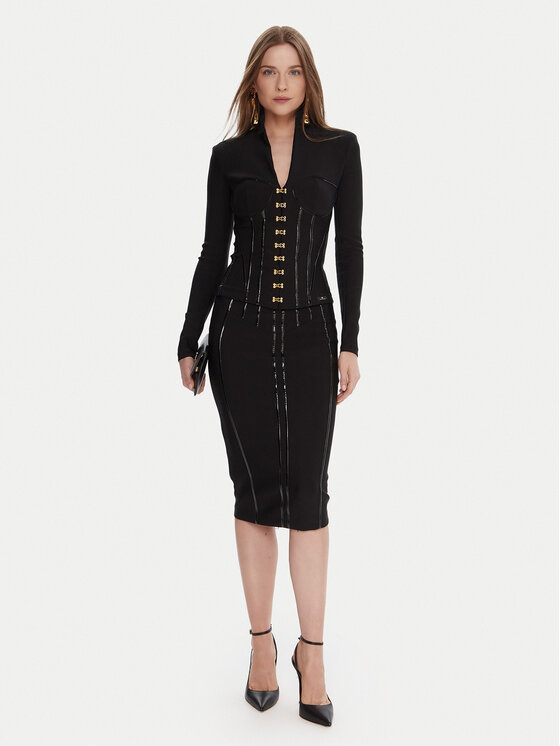 Elisabetta Franchi Elisabetta Franchi Spódnica ołówkowa GO-124-57E2-V460 Czarny Slim Fit