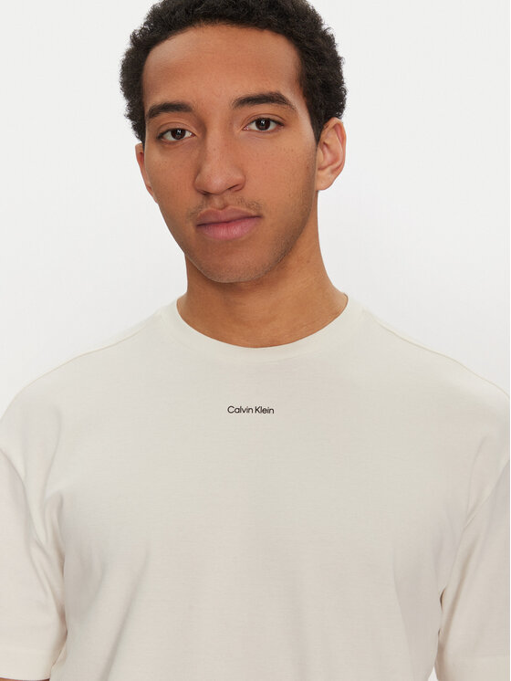 Calvin Klein Calvin Klein T-Shirt Nano Logo K10K112487 Biały Regular Fit