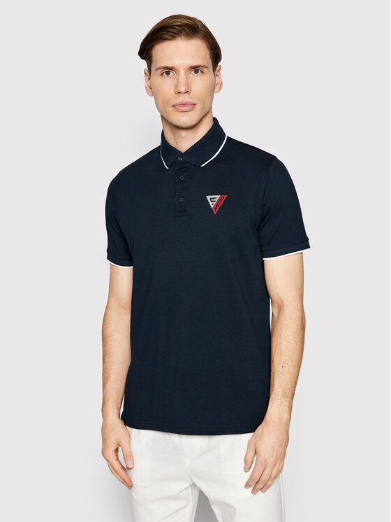 Musto Polo marškinėliai Sardinia 82323 Tamsiai mėlyna Regular Fit