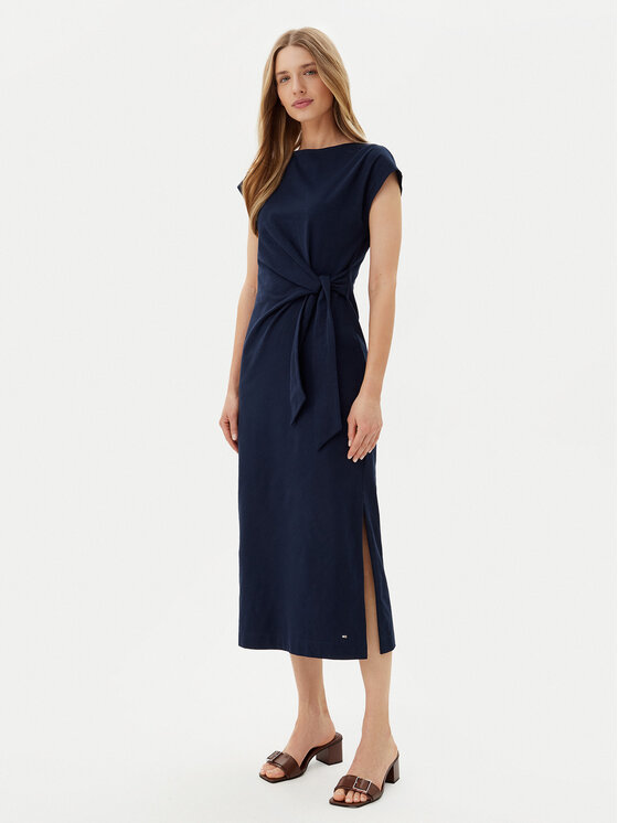 Tommy Hilfiger Tommy Hilfiger Rochie de zi WW0WW45159 Bleumarin Regular Fit