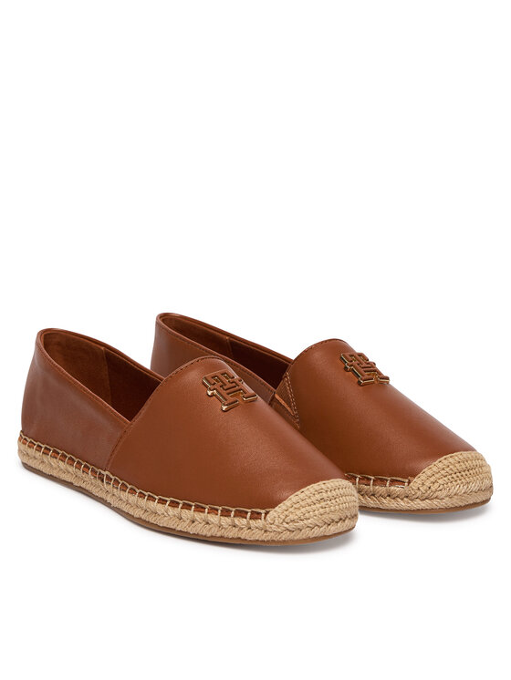 Tommy Hilfiger Tommy Hilfiger Espadrile Th Logo Leather Espadrille FW0FW09246 Rjava