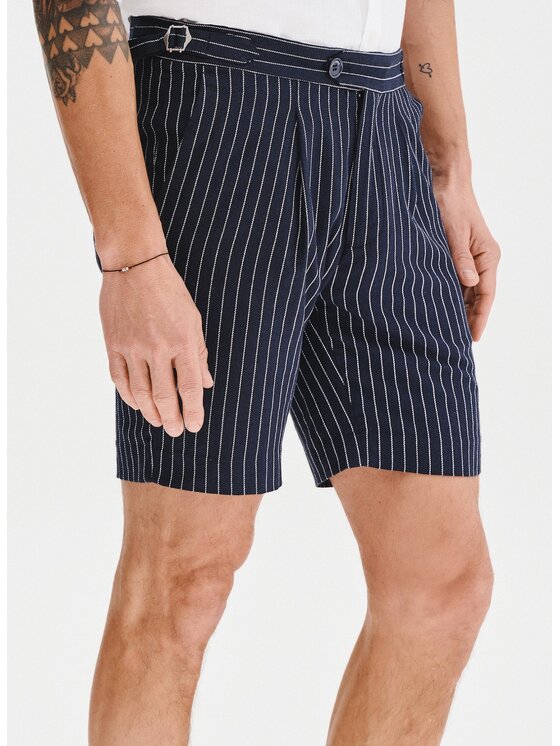 Pako Lorente Pako Lorente Szorty materiałowe P25SF-WS-003 Granatowy Classic Fit