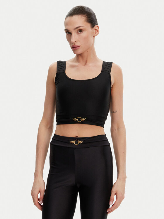 Just Cavalli Top 78PAM2A6 Čierna Slim Fit