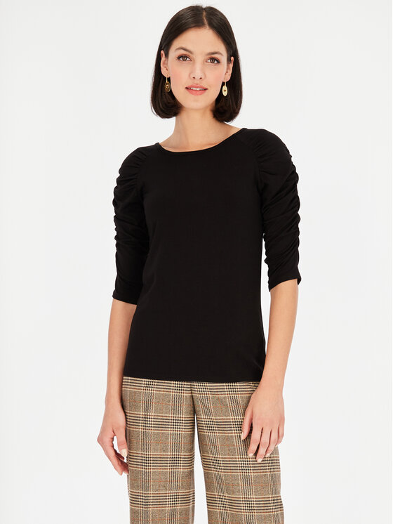 L’AF L’AF Bluzka Flezja Czarny Slim Fit