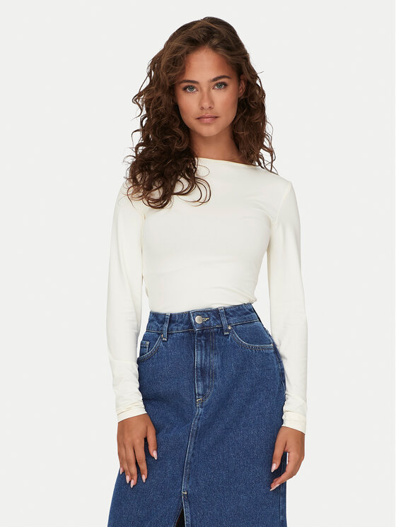 ONLY ONLY Bluse Lea 15302647 Weiß Slim Fit