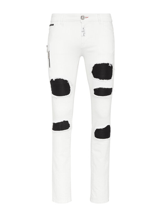 PHILIPP PLEIN PHILIPP PLEIN Jeansy 9233 Biały Skinny Fit