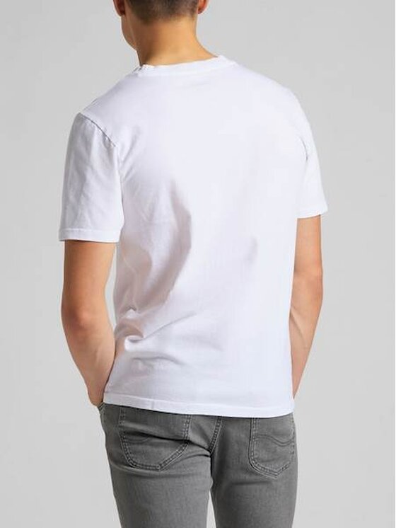 Lee Lee T-shirt SS KANSAS CIT Bianco Regular Fit